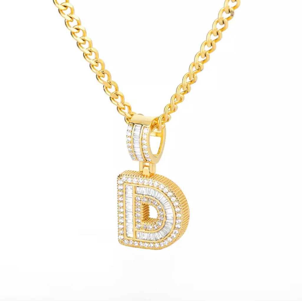 CHUNKY DIAMANTÉ INITIAL LUXE NECKLACE