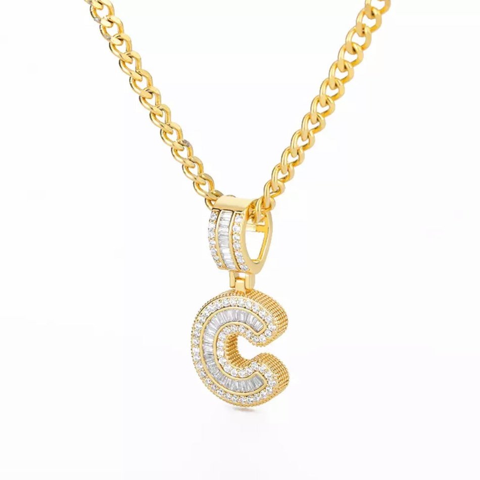 CHUNKY DIAMANTÉ INITIAL LUXE NECKLACE